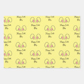 Naam van aangepast Kind Pasen Bunny Ears Inpakpapier Vel (Voorkant 2)