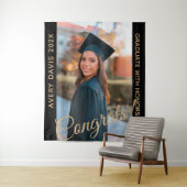 Naam van afgestudeerde foto jaar met onderscheidin wandkleed (In situ)