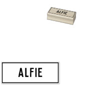Naam van Alfie Rubberstempel (Gestempeld)