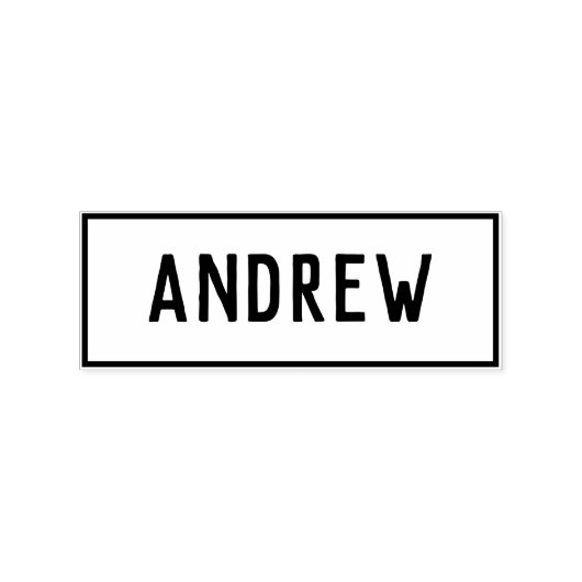 Naam van Andrew Rubberstempel (Afrduk)