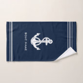 Naam van ankerboot aangepast handdoek (Handdoek)