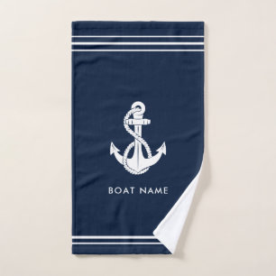 Naam van ankerboot aangepast handdoek