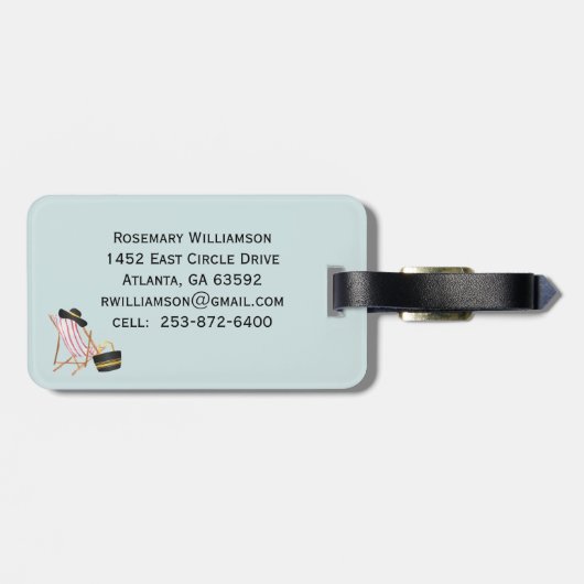 Naam van balkboomstructuurmonogram voor doorsnede bagagelabel (Achterkant horizontaal)