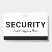 Naam van beveiligingspersoneelsbedrijf badge (Back)