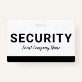 Naam van beveiligingspersoneelsbedrijf badge (Achterkant)