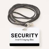 Naam van beveiligingspersoneelsbedrijf badge (Achterkant met draagriem)
