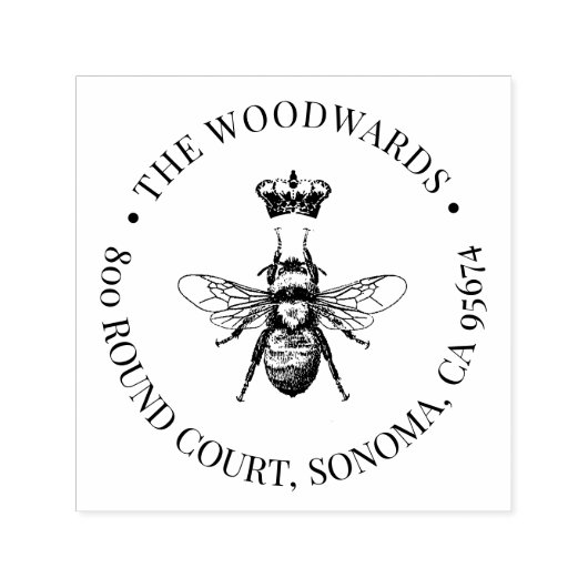 Naam van bijenkorsnaam  zelfinktende stempel (Design)