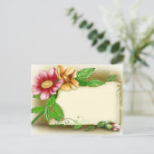 Naam van bloemen briefkaart (Staand voorkant)