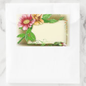 Naam van bloemen rechthoekige sticker (Tas)