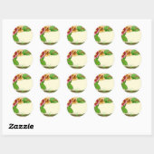 Naam van bloemen ronde sticker (Vel)