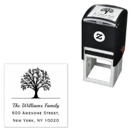 Naam van boomfamilie Trendy Script Text Return Add Zelfinktende Stempel