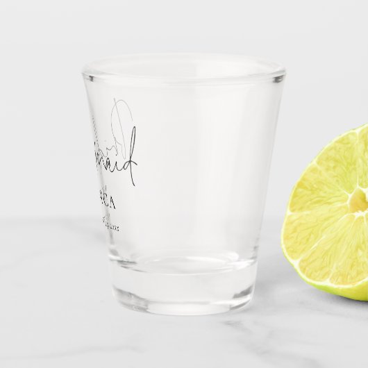 Naam van bridesmaid shot glas (Rechts)