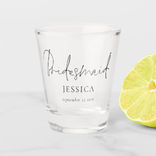 Naam van bridesmaid shot glas