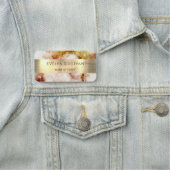 Naam van bruine goudWaterverf Naamplaatje (In situ)