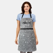 Naam van Chic Silglitter-monogram Schort (Gedragen)