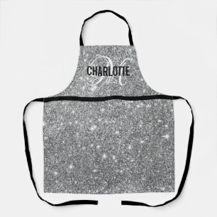 Naam van Chic Silglitter-monogram Schort