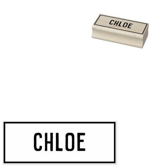Naam van Chloe Rubberstempel (Gestempeld)