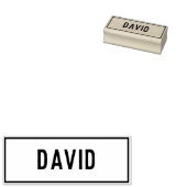 Naam van David Rubberstempel (Gestempeld)