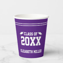 Naam van de afgestudeerde Royal Paarse en witte Af