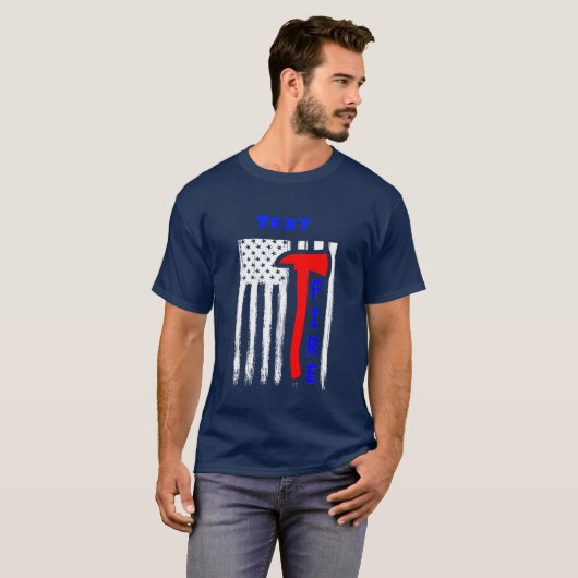 Naam van de Amerikaanse afdeling Vlag T-shirt (Voorkant volledig)