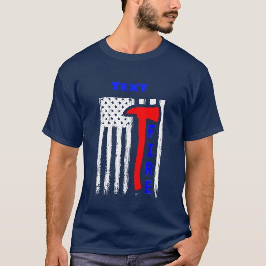 Naam van de Amerikaanse afdeling Vlag T-shirt (Voorkant)