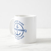 Naam van de anker- en touwgrensboot koffiemok (Voorkant links)