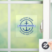 Naam van de anker- en touwgrensboot raamsticker (Huis)
