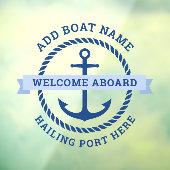 Naam van de anker- en touwgrensboot raamsticker (Vel 3)