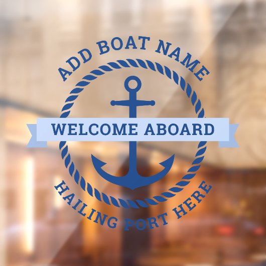 Naam van de anker- en touwgrensboot raamsticker (Vel 2)