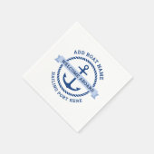 Naam van de anker- en touwgrensboot servet (Hoek)