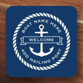 Naam van de ankerboot of het touw, heihaven bier onderzetter