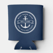 Naam van de ankerboot of het touw, heihaven blikjeskoeler (Achterkant)