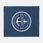 Naam van de ankerboot of het touw, heihaven fleece deken (Voorkant (Horizontaal))