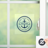 Naam van de ankerboot of het touw, heihaven raamsticker (Huis)