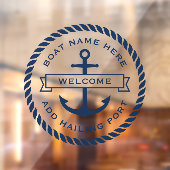 Naam van de ankerboot of het touw, heihaven raamsticker (Vel 2)