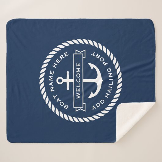 Naam van de ankerboot of het touw, heihaven sherpa deken (Voorkant (horizontaal))