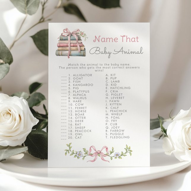 Naam van de baby Animal Storybook Baby shower spel (Creator heeft geüpload)
