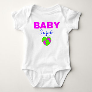 Naam van de baby hier - pasgeboren meisje romper