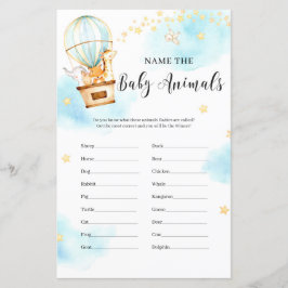 Naam van de Baby shower van de babydieren