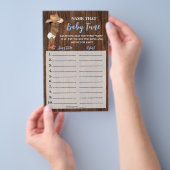 Naam van de Baby Tune AA Cowboy Shower Game Kaart (Hand)
