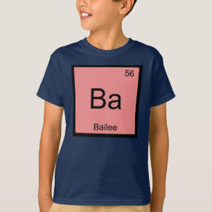 Naam van de bailee Scheikundig element Periodiek s T-shirt