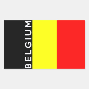naam van de belgische vlag rechthoekige sticker