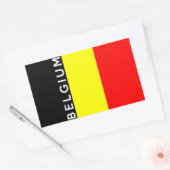 naam van de belgische vlag rechthoekige sticker (Envelop)