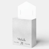 Naam van de Birthday zilveren monogram diamanten Bedankdoosjes (Geopend)