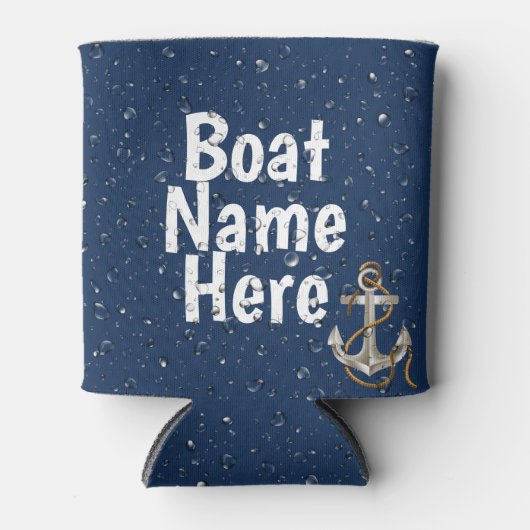 Naam van de boot en Koelbox van de waterdruppel Blikjeskoeler (Voorkant)