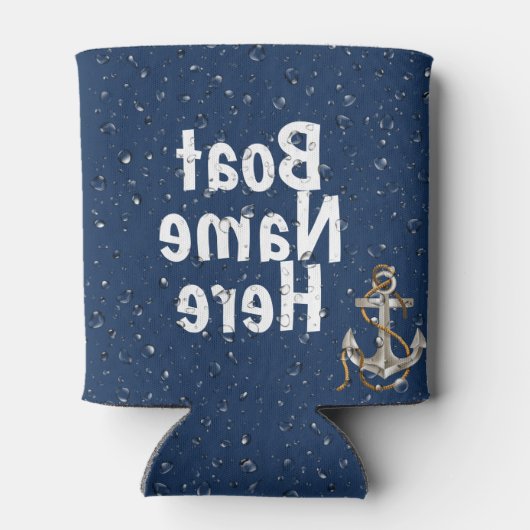 Naam van de boot en Koelbox van de waterdruppel Blikjeskoeler (Achterkant)