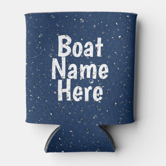 Naam van de boot en Koelbox van de waterdruppel Blikjeskoeler (Voorkant)