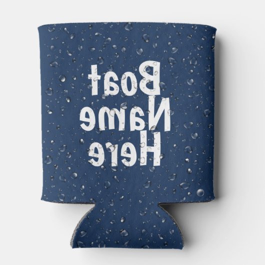 Naam van de boot en Koelbox van de waterdruppel Blikjeskoeler (Achterkant)