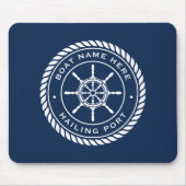 Naam van de boot en scheepskuikens van de haven muismat (Voorkant)