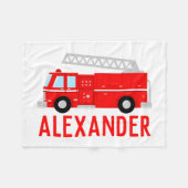 Naam van de brandweerwagen fleece deken (Voorkant (Horizontaal))